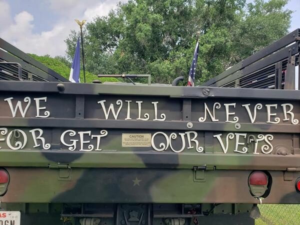 A sign at Katy Magnolia Cemetery spoke for Americans remembering those who died, and served, on Memorial Day.